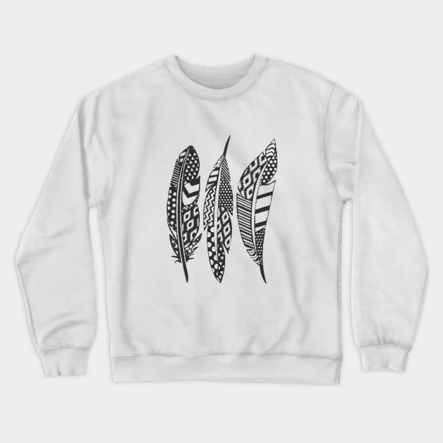 Boho Feathers Crewneck Sweatshirt by NixieNoo